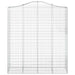 Coșuri gabion arcuite, 7 buc, 200x50x220/240cm, fier galvanizat - WALTI WALTI