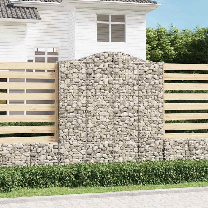 Coșuri gabion arcuite, 7 buc, 200x50x220/240cm, fier galvanizat - WALTI WALTI