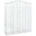 Coșuri gabion arcuite, 9 buc, 200x50x220/240cm, fier galvanizat - WALTI WALTI