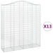Coșuri gabion arcuite, 13 buc 200x50x220/240cm, fier galvanizat - WALTI WALTI