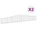 Coșuri gabion arcuite 2 buc, 400x30x40/60 cm, fier galvanizat - WALTI WALTI