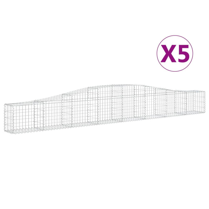 Coșuri gabion arcuite 5 buc, 400x30x40/60 cm, fier galvanizat - WALTI WALTI
