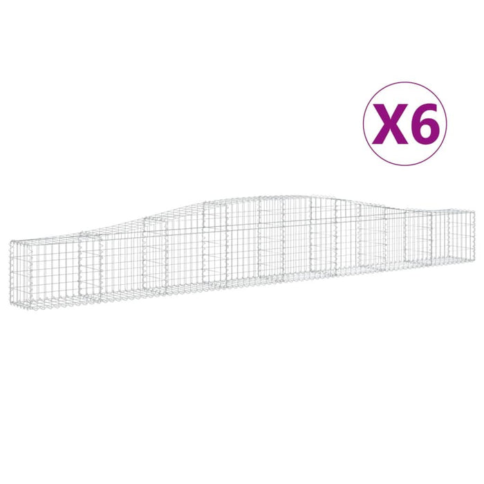Coșuri gabion arcuite 6 buc, 400x30x40/60 cm, fier galvanizat - WALTI WALTI