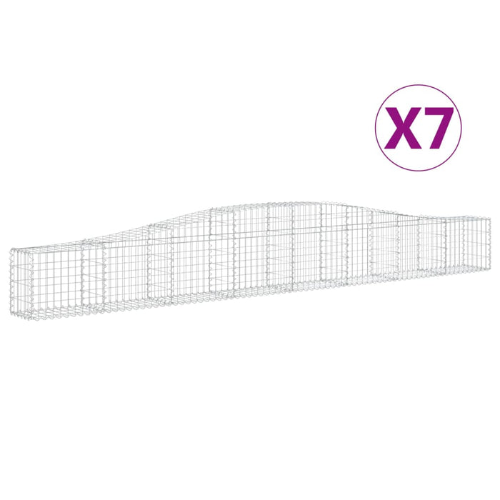 Coșuri gabion arcuite 7 buc, 400x30x40/60 cm, fier galvanizat - WALTI WALTI