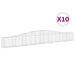 Coșuri gabion arcuite 10 buc, 400x30x40/60 cm, fier galvanizat - WALTI WALTI