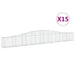 Coșuri gabion arcuite 15 buc, 400x30x40/60 cm, fier galvanizat - WALTI WALTI