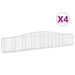 Coșuri gabion arcuite 4 buc, 400x30x60/80 cm, fier galvanizat - WALTI WALTI