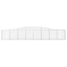 Coșuri gabion arcuite 4 buc, 400x30x60/80 cm, fier galvanizat - WALTI WALTI