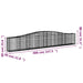 Coșuri gabion arcuite 4 buc, 400x30x60/80 cm, fier galvanizat - WALTI WALTI