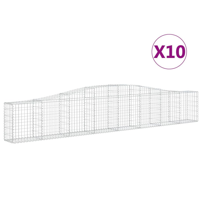 Coșuri gabion arcuite 10 buc, 400x30x60/80 cm, fier galvanizat - WALTI WALTI