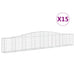 Coșuri gabion arcuite 15 buc, 400x30x60/80 cm, fier galvanizat - WALTI WALTI