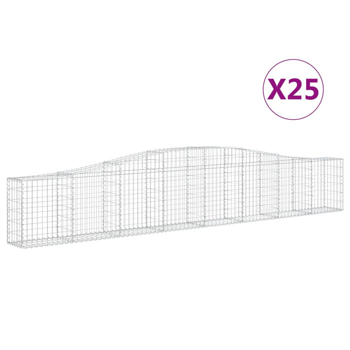 Coșuri gabion arcuite 25 buc, 400x30x60/80 cm, fier galvanizat - WALTI WALTI