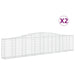 Coșuri gabion arcuite 2 buc, 400x30x80/100 cm, fier galvanizat - WALTI WALTI