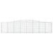 Coșuri gabion arcuite 4 buc, 400x30x80/100 cm, fier galvanizat - WALTI WALTI