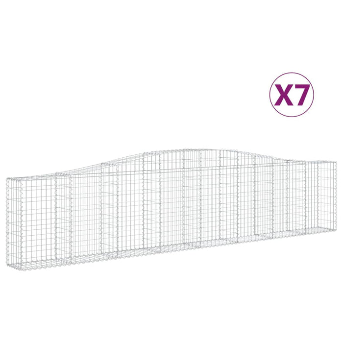 Coșuri gabion arcuite 7 buc, 400x30x80/100 cm, fier galvanizat - WALTI WALTI