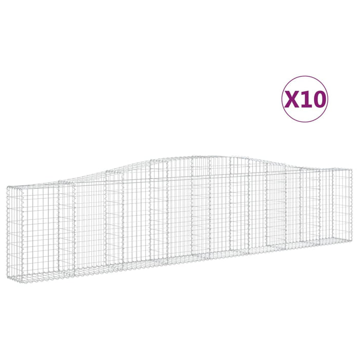 Coșuri gabion arcuite 10 buc, 400x30x80/100 cm, fier galvanizat - WALTI WALTI