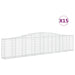 Coșuri gabion arcuite 15 buc, 400x30x80/100 cm, fier galvanizat - WALTI WALTI
