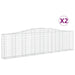 Coșuri gabion arcuite 2 buc, 400x30x100/120 cm fier galvanizat - WALTI WALTI