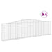Coșuri gabion arcuite 4 buc, 400x30x100/120 cm fier galvanizat - WALTI WALTI