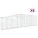 Coșuri gabion arcuite 6 buc, 400x30x100/120 cm fier galvanizat - WALTI WALTI