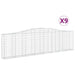 Coșuri gabion arcuite 9 buc, 400x30x100/120 cm fier galvanizat - WALTI WALTI