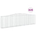 Coșuri gabion arcuite 20 buc, 400x30x100/120 cm fier galvanizat - WALTI WALTI