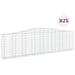 Coșuri gabion arcuite 25 buc, 400x30x100/120 cm fier galvanizat - WALTI WALTI