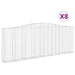 Coșuri gabion arcuite 8 buc, 400x30x140/160 cm, fier galvanizat - WALTI WALTI