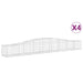 Coșuri gabion arcuite 4 buc, 400x50x40/60 cm, fier galvanizat - WALTI WALTI