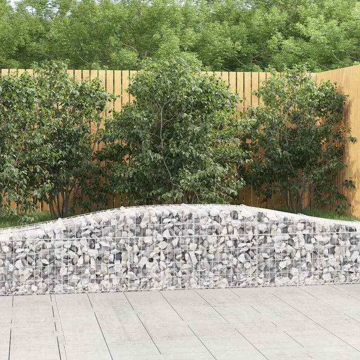 Coșuri gabion arcuite 4 buc, 400x50x40/60 cm, fier galvanizat - WALTI WALTI