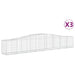 Coșuri gabion arcuite 3 buc, 400x50x60/80 cm, fier galvanizat - WALTI WALTI
