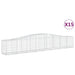 Coșuri gabion arcuite 15 buc, 400x50x60/80 cm, fier galvanizat - WALTI WALTI