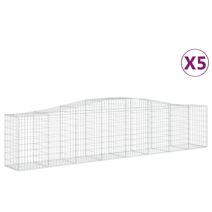 Coșuri gabion arcuite 5 buc, 400x50x80/100 cm, fier galvanizat - WALTI WALTI