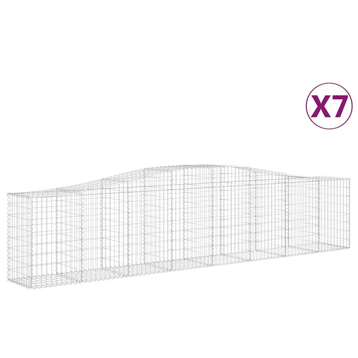 Coșuri gabion arcuite 7 buc, 400x50x80/100 cm, fier galvanizat - WALTI WALTI
