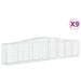 Coșuri gabion arcuite 9 buc, 400x50x80/100 cm, fier galvanizat - WALTI WALTI
