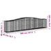 Coșuri gabion arcuite 10 buc, 400x50x80/100 cm, fier galvanizat - WALTI WALTI