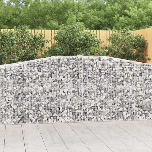 Coșuri gabion arcuite 2 buc, 400x50x100/120 cm fier galvanizat - WALTI WALTI