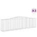 Coșuri gabion arcuite 3 buc, 400x50x100/120 cm fier galvanizat - WALTI WALTI