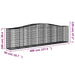 Coșuri gabion arcuite 6 buc, 400x50x100/120 cm fier galvanizat - WALTI WALTI