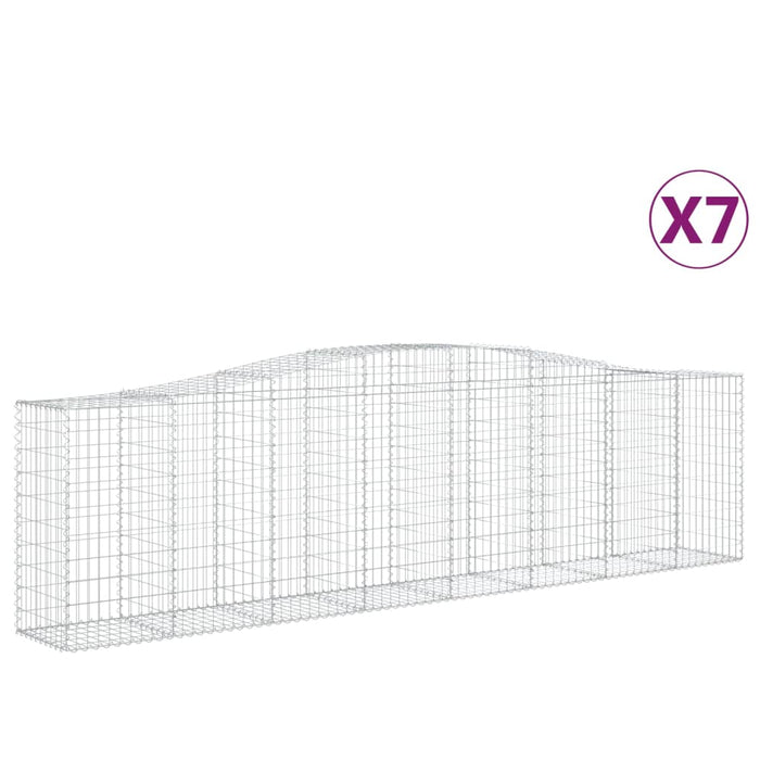 Coșuri gabion arcuite 7 buc, 400x50x100/120 cm fier galvanizat - WALTI WALTI