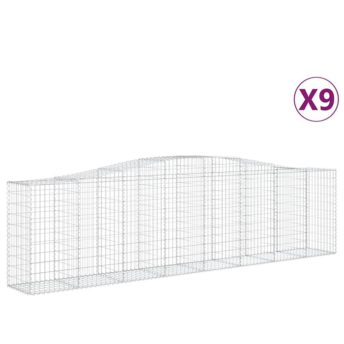 Coșuri gabion arcuite 9 buc, 400x50x100/120 cm fier galvanizat - WALTI WALTI