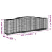 Coșuri gabion arcuite 9 buc, 400x50x100/120 cm fier galvanizat - WALTI WALTI