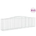 Coșuri gabion arcuite 15 buc, 400x50x100/120 cm fier galvanizat - WALTI WALTI