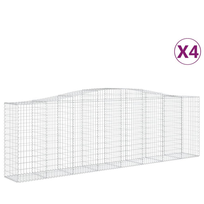 Coșuri gabion arcuite 4 buc, 400x50x120/140 cm, fier galvanizat - WALTI WALTI