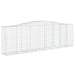 Coșuri gabion arcuite 4 buc, 400x50x120/140 cm, fier galvanizat - WALTI WALTI