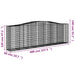 Coșuri gabion arcuite 4 buc, 400x50x120/140 cm, fier galvanizat - WALTI WALTI