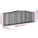 Coșuri gabion arcuite 5 buc, 400x50x120/140 cm, fier galvanizat - WALTI WALTI