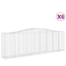 Coșuri gabion arcuite 6 buc, 400x50x120/140 cm, fier galvanizat - WALTI WALTI