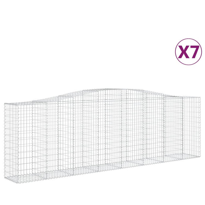 Coșuri gabion arcuite 7 buc, 400x50x120/140 cm, fier galvanizat - WALTI WALTI
