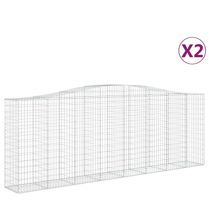 Coșuri gabion arcuite 2 buc, 400x50x140/160 cm, fier galvanizat - WALTI WALTI